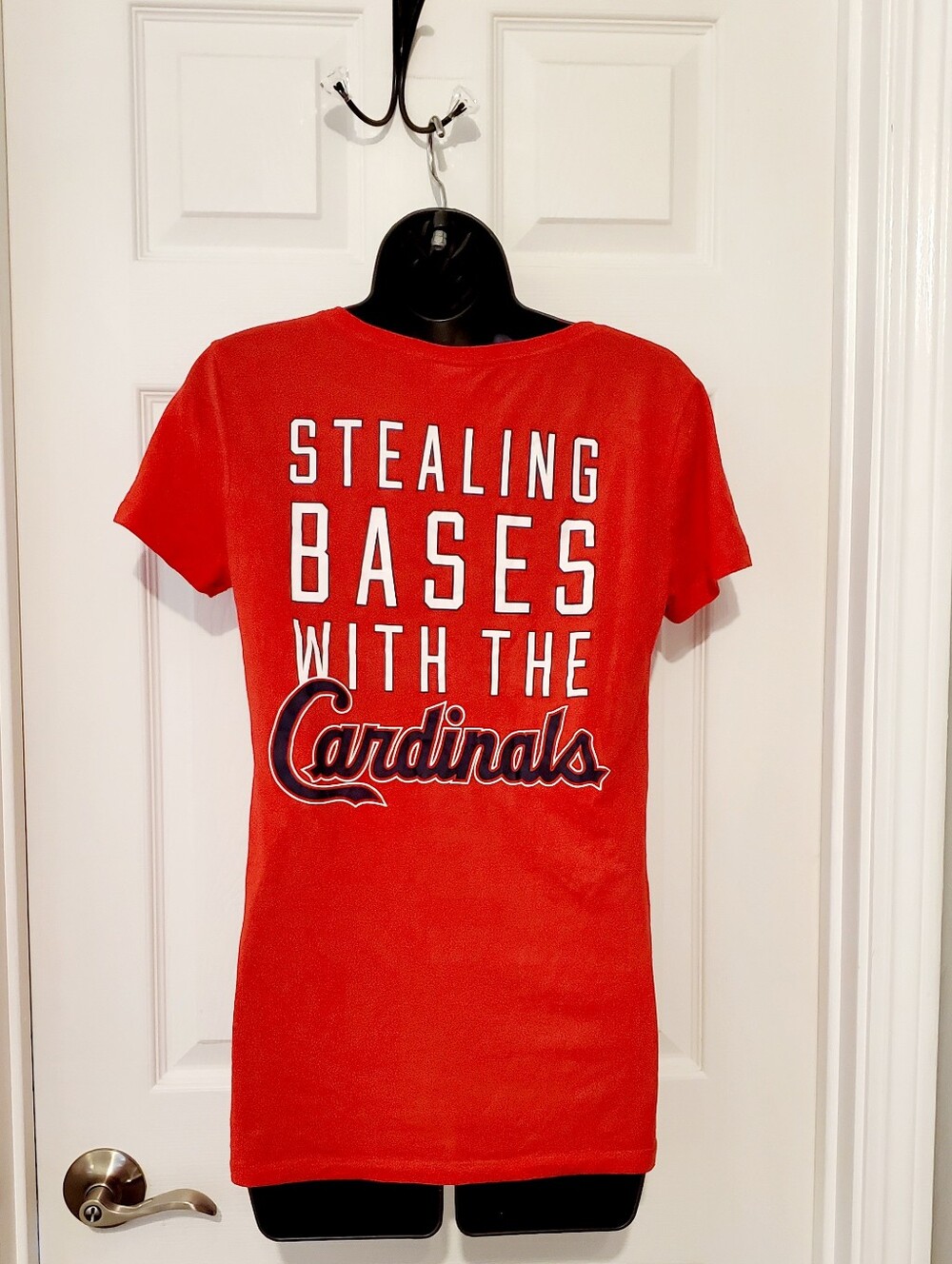 PINK Cardinals Red "Stealing Bases" Graphic Tee - Small